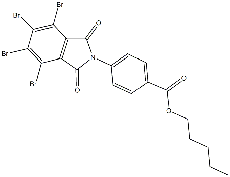 pentyl 4-(4,5,6,7-tetrabromo-1,3-dioxo-1,3-dihydro-2H-isoindol-2-yl)benzoate 结构式