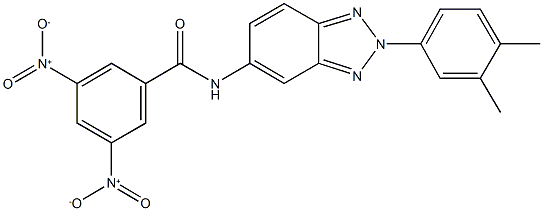 N-[2-(3,4-dimethylphenyl)-2H-1,2,3-benzotriazol-5-yl]-3,5-bisnitrobenzamide 结构式
