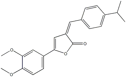 5-(3,4-dimethoxyphenyl)-3-(4-isopropylbenzylidene)-2(3H)-furanone 结构式