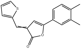 5-(3,4-dimethylphenyl)-3-(2-thienylmethylene)-2(3H)-furanone 结构式