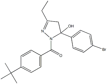5-(4-bromophenyl)-1-(4-tert-butylbenzoyl)-3-ethyl-4,5-dihydro-1H-pyrazol-5-ol 结构式