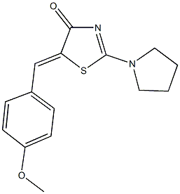 5-(4-methoxybenzylidene)-2-(1-pyrrolidinyl)-1,3-thiazol-4(5H)-one 结构式