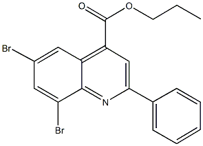 propyl 6,8-dibromo-2-phenylquinoline-4-carboxylate 结构式