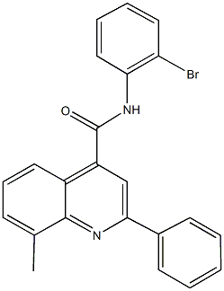 N-(2-bromophenyl)-8-methyl-2-phenylquinoline-4-carboxamide 结构式