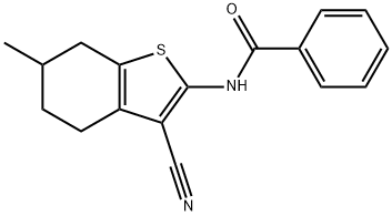 N-(3-cyano-6-methyl-4,5,6,7-tetrahydro-1-benzothien-2-yl)benzamide 结构式