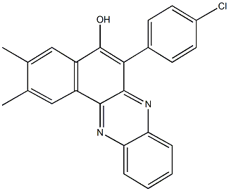 6-(4-chlorophenyl)-2,3-dimethylbenzo[a]phenazin-5-ol 结构式