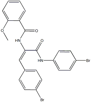 N-[1-[(4-bromoanilino)carbonyl]-2-(4-bromophenyl)vinyl]-2-methoxybenzamide 结构式