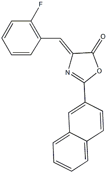 4-(2-fluorobenzylidene)-2-(2-naphthyl)-1,3-oxazol-5(4H)-one 结构式