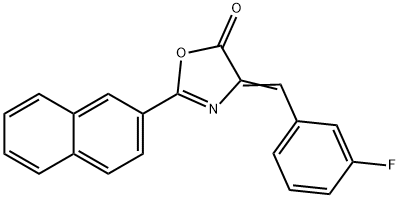 4-(3-fluorobenzylidene)-2-(2-naphthyl)-1,3-oxazol-5(4H)-one 结构式