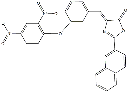 4-(3-{2,4-bisnitrophenoxy}benzylidene)-2-(2-naphthyl)-1,3-oxazol-5(4H)-one 结构式