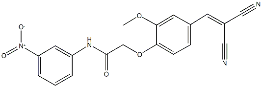 2-[4-(2,2-dicyanovinyl)-2-methoxyphenoxy]-N-(3-nitrophenyl)acetamide 结构式