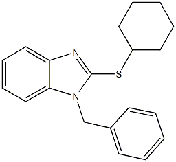 1-benzyl-2-(cyclohexylsulfanyl)-1H-benzimidazole 结构式