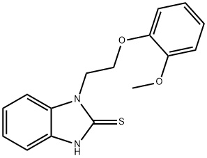 1-[2-(2-methoxyphenoxy)ethyl]-1H-benzimidazol-2-yl hydrosulfide 结构式