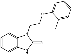 1-[2-(2-methylphenoxy)ethyl]-1H-benzimidazol-2-yl hydrosulfide 结构式