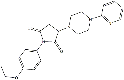 1-[4-(ethyloxy)phenyl]-3-(4-pyridin-2-ylpiperazin-1-yl)pyrrolidine-2,5-dione 结构式