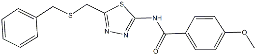 N-{5-[(benzylsulfanyl)methyl]-1,3,4-thiadiazol-2-yl}-4-methoxybenzamide 结构式