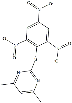 4,6-dimethyl-2-({2,4,6-trisnitrophenyl}sulfanyl)pyrimidine 结构式