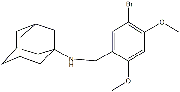 N-(5-bromo-2,4-dimethoxybenzyl)-1-adamantanamine 结构式