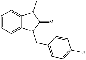 1-(4-chlorobenzyl)-3-methyl-1,3-dihydro-2H-benzimidazol-2-one 结构式