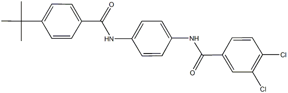 3,4-dichloro-N-[4-({[4-(1,1-dimethylethyl)phenyl]carbonyl}amino)phenyl]benzamide 结构式