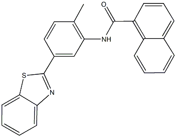 N-[5-(1,3-benzothiazol-2-yl)-2-methylphenyl]-1-naphthamide 结构式