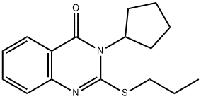 3-cyclopentyl-2-(propylsulfanyl)-4(3H)-quinazolinone 结构式