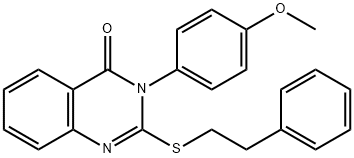 3-(4-methoxyphenyl)-2-[(2-phenylethyl)sulfanyl]-4(3H)-quinazolinone 结构式