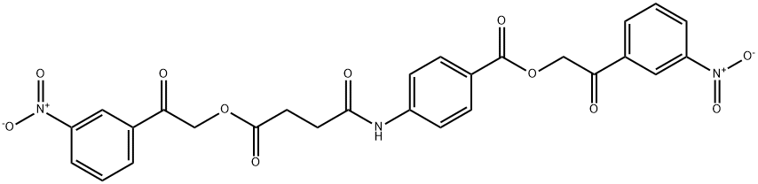 2-{3-nitrophenyl}-2-oxoethyl 4-{[4-(2-{3-nitrophenyl}-2-oxoethoxy)-4-oxobutanoyl]amino}benzoate 结构式