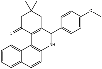 5-(4-methoxyphenyl)-3,3-dimethyl-3,4,5,6-tetrahydrobenzo[a]phenanthridin-1(2H)-one 结构式