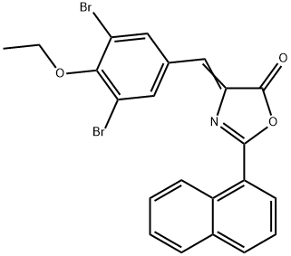 4-(3,5-dibromo-4-ethoxybenzylidene)-2-(1-naphthyl)-1,3-oxazol-5(4H)-one 结构式