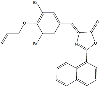4-[4-(allyloxy)-3,5-dibromobenzylidene]-2-(1-naphthyl)-1,3-oxazol-5(4H)-one 结构式