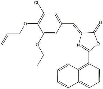 4-[4-(allyloxy)-3-chloro-5-ethoxybenzylidene]-2-(1-naphthyl)-1,3-oxazol-5(4H)-one 结构式