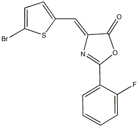 4-[(5-bromo-2-thienyl)methylene]-2-(2-fluorophenyl)-1,3-oxazol-5(4H)-one 结构式