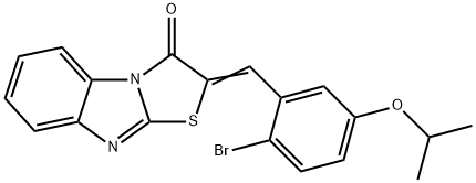 2-(2-bromo-5-isopropoxybenzylidene)[1,3]thiazolo[3,2-a]benzimidazol-3(2H)-one 结构式