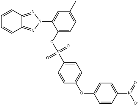 2-(2H-1,2,3-benzotriazol-2-yl)-4-methylphenyl 4-{4-nitrophenoxy}benzenesulfonate 结构式