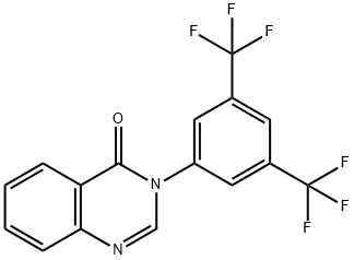 3-[3,5-bis(trifluoromethyl)phenyl]-4(3H)-quinazolinone 结构式