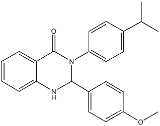 3-(4-isopropylphenyl)-2-(4-methoxyphenyl)-2,3-dihydro-4(1H)-quinazolinone 结构式