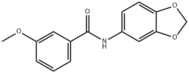 N-(1,3-benzodioxol-5-yl)-3-methoxybenzamide 结构式