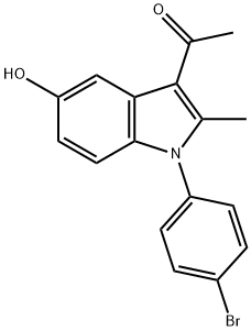 1-[1-(4-bromophenyl)-5-hydroxy-2-methyl-1H-indol-3-yl]ethanone 结构式