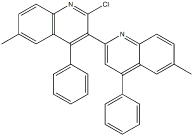 2'-chloro-2,3'-bis[6-methyl-4-phenylquinoline] 结构式