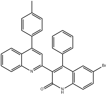 6'-bromo-4-(4-methylphenyl)-4'-phenyl-2,3'-biquinolin-2'-ol 结构式