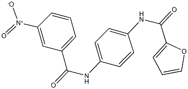 N-[4-({3-nitrobenzoyl}amino)phenyl]-2-furamide 结构式