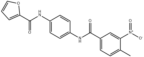 N-[4-({3-nitro-4-methylbenzoyl}amino)phenyl]-2-furamide 结构式