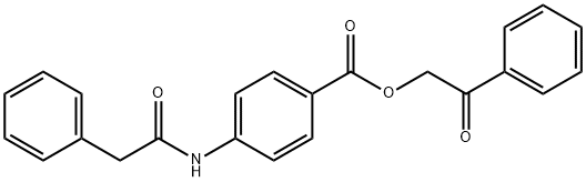 2-oxo-2-phenylethyl 4-[(phenylacetyl)amino]benzoate 结构式