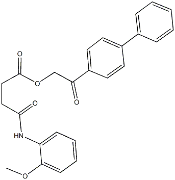 2-[1,1'-biphenyl]-4-yl-2-oxoethyl 4-(2-methoxyanilino)-4-oxobutanoate 结构式