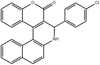3-(4-chlorophenyl)-3,4-dihydro-2H-benzo[f]chromeno[3,4-c]quinolin-2-one 结构式