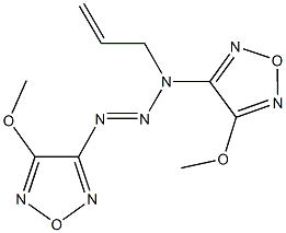 3-[1-allyl-3-(4-methoxy-1,2,5-oxadiazol-3-yl)-2-triazenyl]-4-methoxy-1,2,5-oxadiazole 结构式