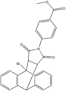 methyl 4-(1-bromo-16,18-dioxo-17-azapentacyclo[6.6.5.0~2,7~.0~9,14~.0~15,19~]nonadeca-2,4,6,9,11,13-hexaen-17-yl)benzoate 结构式