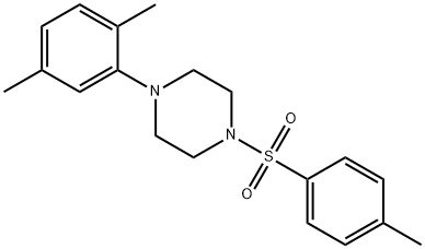 1-(2,5-dimethylphenyl)-4-[(4-methylphenyl)sulfonyl]piperazine 结构式