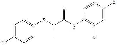 2-[(4-chlorophenyl)sulfanyl]-N-(2,4-dichlorophenyl)propanamide 结构式